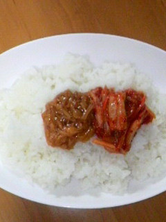 キムチとなめたけの簡単ビビンバ-レシピのメイン写真