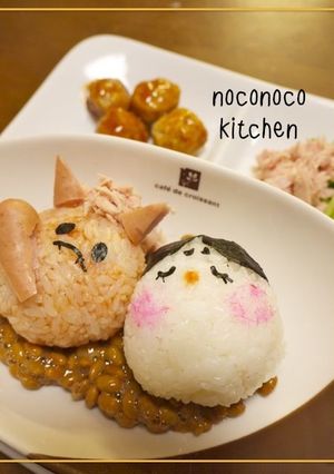 節分の♪鬼さん福さん♪キャラ弁-レシピのメイン写真