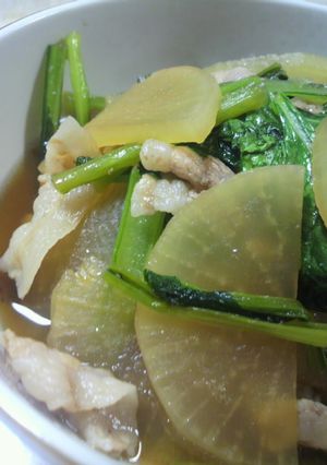 豚バラ大根小松菜の炒め煮-レシピのメイン写真
