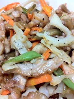 豚肉とレンコンのザーサイ炒め-レシピのメイン写真