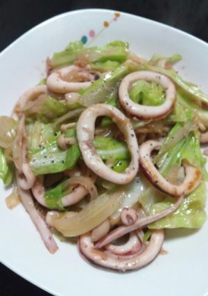 簡単ﾍﾙｼｰ！イカと野菜のやみつき炒め-レシピのメイン写真