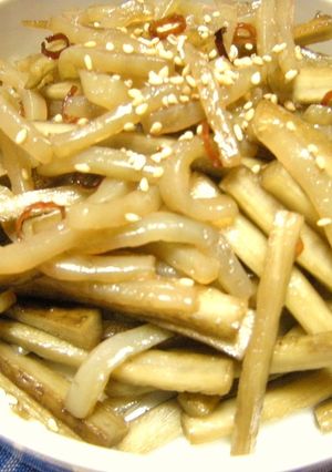 ごぼうとコンニャクのキンピラ♬-レシピのメイン写真