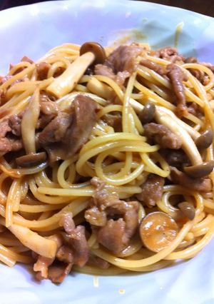 濃厚＋スタミナ焼き肉のたれクリームパスタ-レシピのメイン写真