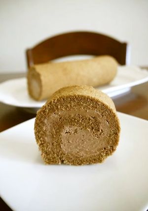 生チョコクリームのココアロールケーキ♪-レシピのメイン写真