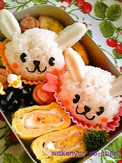 簡単ちくわでうさぎおにぎり♪キャラ弁-レシピのメイン写真