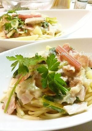 簡単ランチ☆スイスチャードのパスタ-レシピのメイン写真