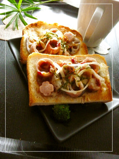 塩麹・ケチャップ×魚ニソ・蓮根のトースト-レシピのメイン写真