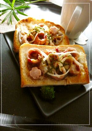 塩麹・ケチャップ×魚ニソ・蓮根のトースト-レシピのメイン写真