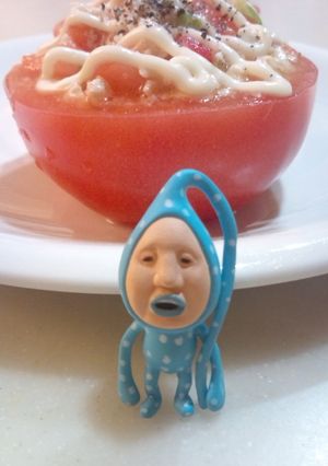 見た目で美味★『丸ごとトマトサラダ』-レシピのメイン写真