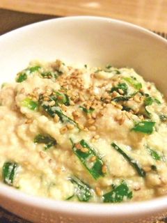 金ごますりごまで、にらと豆腐の白和え-レシピのメイン写真
