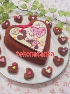 ミッキーキャラチョコのチョコレートケーキ-レシピのメイン写真