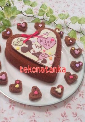 ミッキーキャラチョコのチョコレートケーキ-レシピのメイン写真