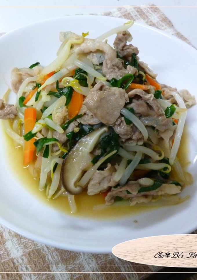 簡単！豚肉ともやしの野菜炒め-レシピのメイン写真