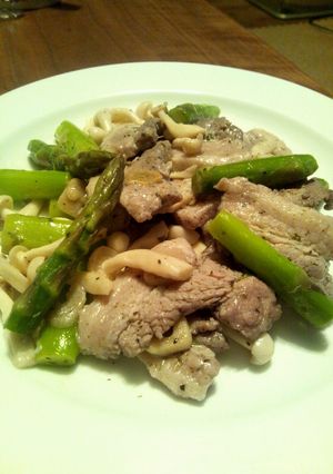 お手軽♪豚肉とアスパラの炒め物♪-レシピのメイン写真