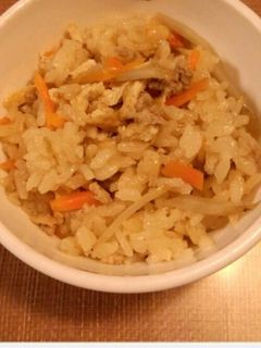 挽き肉とごぼうの炊き込みご飯-レシピのメイン写真