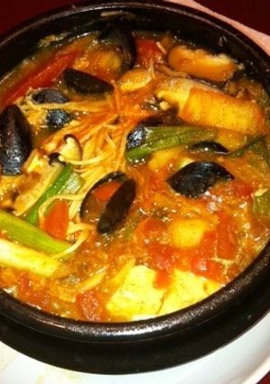 豆腐チゲ　−１　　貝入り　-レシピのメイン写真
