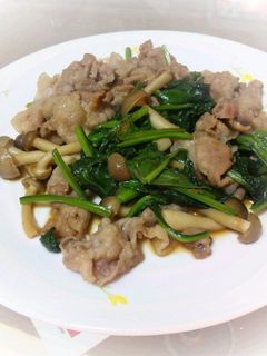 ほうれん草と豚肉のオイスターソース炒め*-レシピのメイン写真