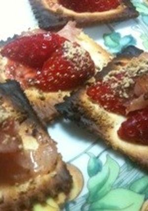 春イチゴときな粉のクラッカー-レシピのメイン写真