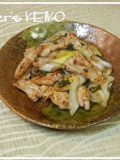 【農家のレシピ】長ネギとせせりの炒め物-レシピのメイン写真