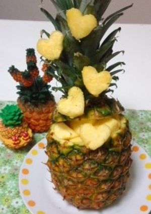 簡単豪華なパイナップルの切り方＆飾り方♪-レシピのメイン写真