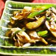 茄子と舞茸のかんずり炒め