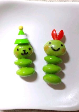 お弁当に☆枝豆あおむしくん-レシピのメイン写真
