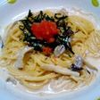 たらこのクリームスープスパゲティ♡