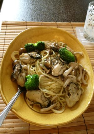 絶品！かきのペペロンチーノパスタ-レシピのメイン写真