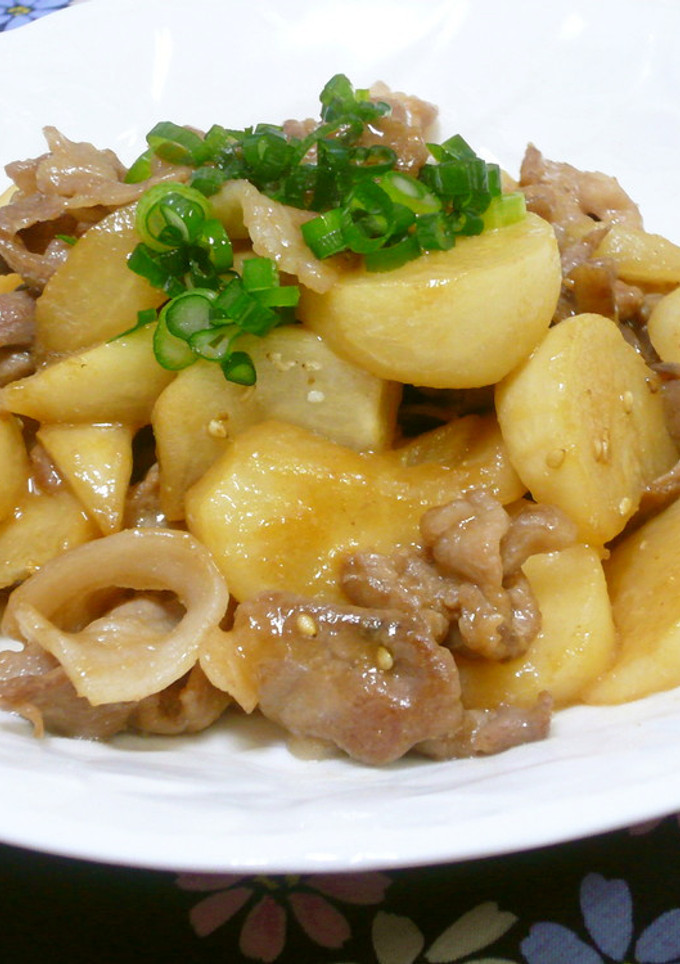 簡単☆早い！豚肉とかぶの味噌炒め-レシピのメイン写真