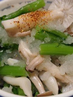 菊菜としめじのみぞれ和え-レシピのメイン写真
