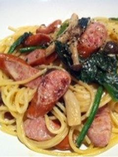 ほうれん草とソーセージのクリームパスタ-レシピのメイン写真