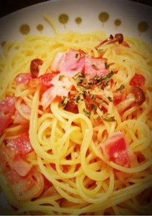 きのことベーコンのペペロンチーノ-レシピのメイン写真