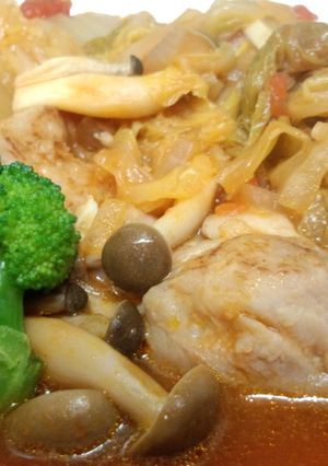 鶏肉と白菜のトマト煮-レシピのメイン写真