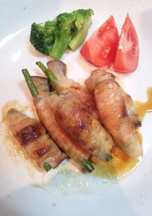 エリンギとニンニクの芽の肉巻き-レシピのメイン写真