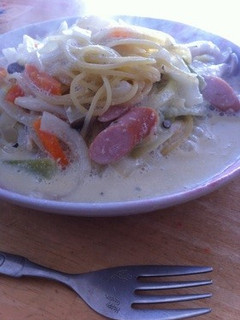 野菜たっぷり♪ヘルシーな豆乳スープパスタ-レシピのメイン写真