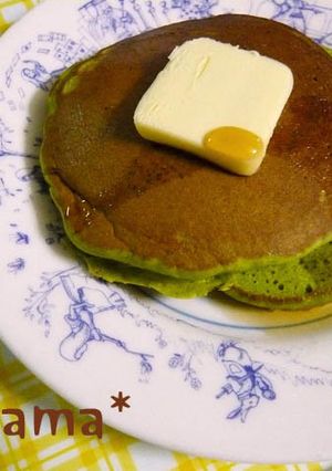 ***青汁のパンケーキ***-レシピのメイン写真