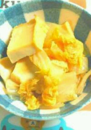 白菜と厚揚げの豆板醤煮-レシピのメイン写真
