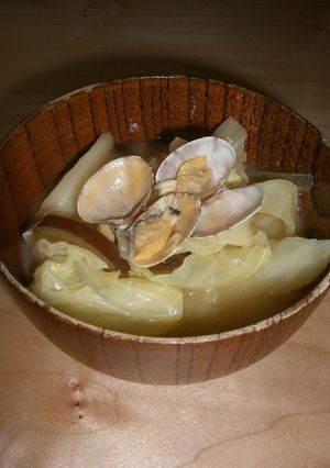 あさりとたっぷりキャベツのみそ汁-レシピのメイン写真