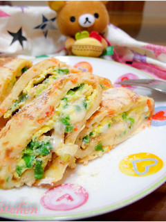 ♥もちもち台湾定番朝飯(蛋餅ダンビン)♥-レシピのメイン写真