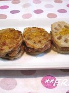 れんこんのはさみ焼き~カレー風味~♪♪-レシピのメイン写真
