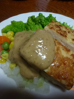 鶏胸肉の卵焼き風フワフワハンバーグ-レシピのメイン写真