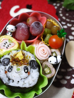 海苔巻きで節分のパンダ鬼さん-レシピのメイン写真