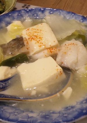 鱈と白菜と豆腐のあっさり塩味スープ-レシピのメイン写真