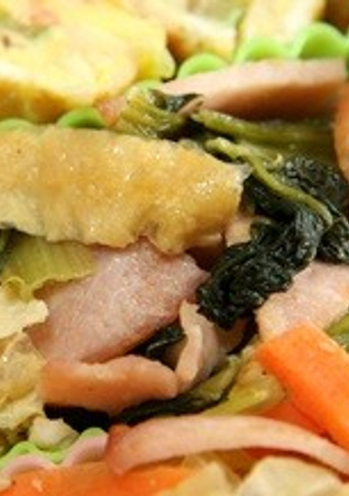 お弁当に♪小松菜とハムと油揚げの炒め煮-レシピのメイン写真