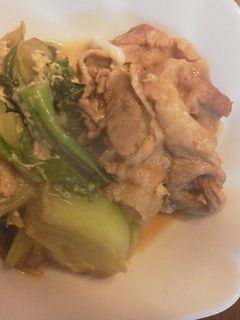 チンゲン菜と豚肉の卵とじ-レシピのメイン写真