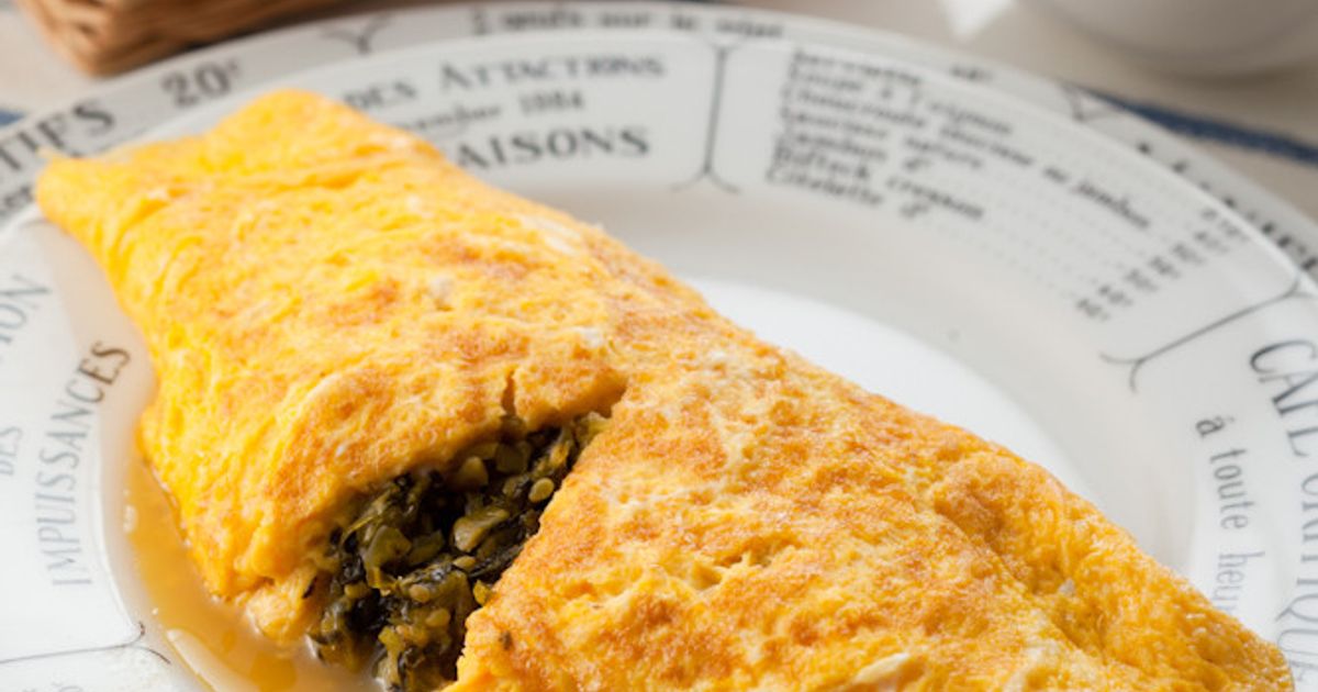 オムレツ らくらく簡単♪高菜オムレツ by オギハラ食品 【クックパッド】 簡単