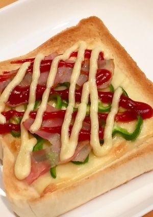 簡単☆10分で♬３度焼き⁈ピザトースト-レシピのメイン写真