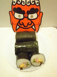 市販の具材(7種類)で恵方巻きの練習!-レシピのメイン写真
