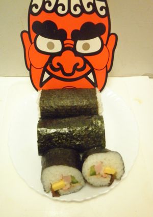 市販の具材(7種類)で恵方巻きの練習!-レシピのメイン写真