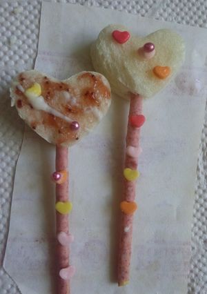 デコポッキーで☆魔法のハートステッキ！-レシピのメイン写真